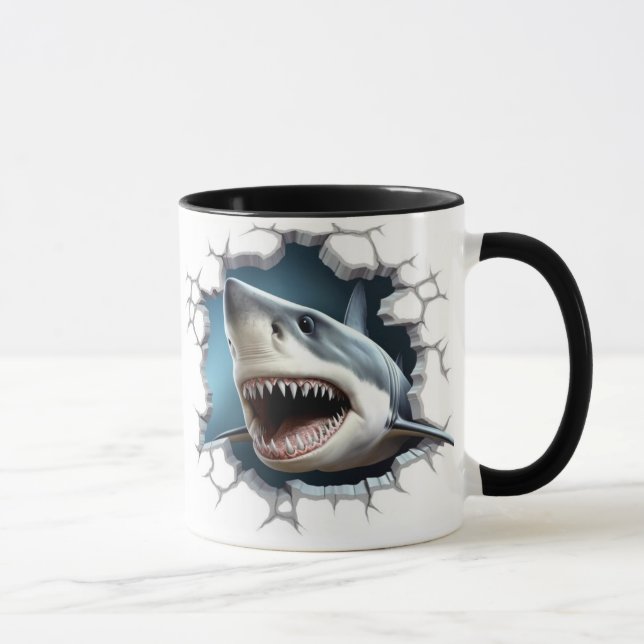 Shark in a wall mug (Right)