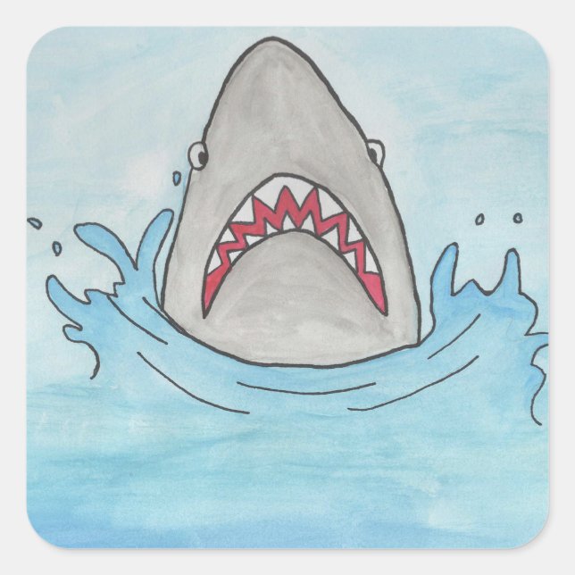 Shark in the Deep Blue Sea Sticker (Front)