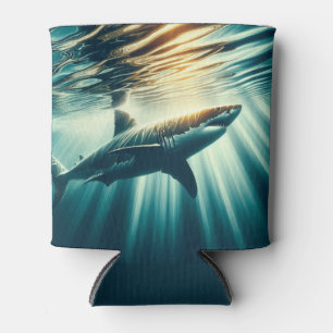 Shark in the deep blue sea & sunlight can cooler