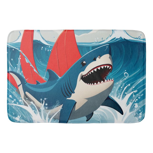 Shark in the Ocean  Bath Mat (Front)