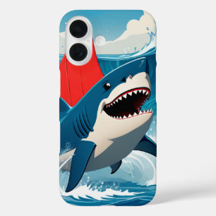 Shark in the Ocean iPhone 16 Case