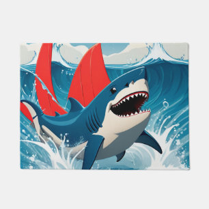 Shark in the Ocean Doormat
