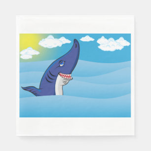 Shark In The Ocean Napkin