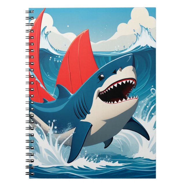 Shark in the Ocean  Notebook (Front)