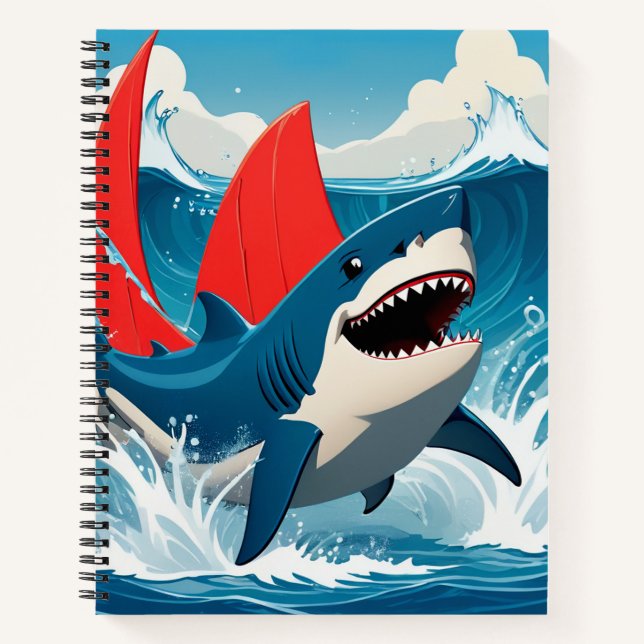 Shark in the Ocean  Notebook (Front)