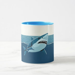 Shark in the sea mug