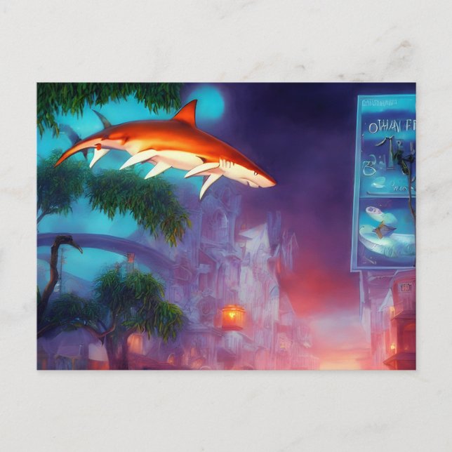 Shark in the Sky Postcard (Front)