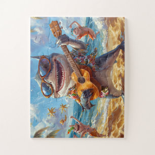 Shark in Tropical Holidays - Happy Puzzle