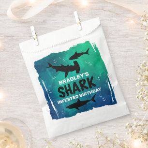 Shark Infested Any Age Birthday Party Favour Bag