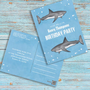 shark Invitation Postcard