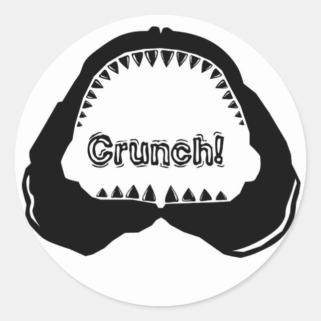 Shark Jaw Classic Round Sticker (Front)