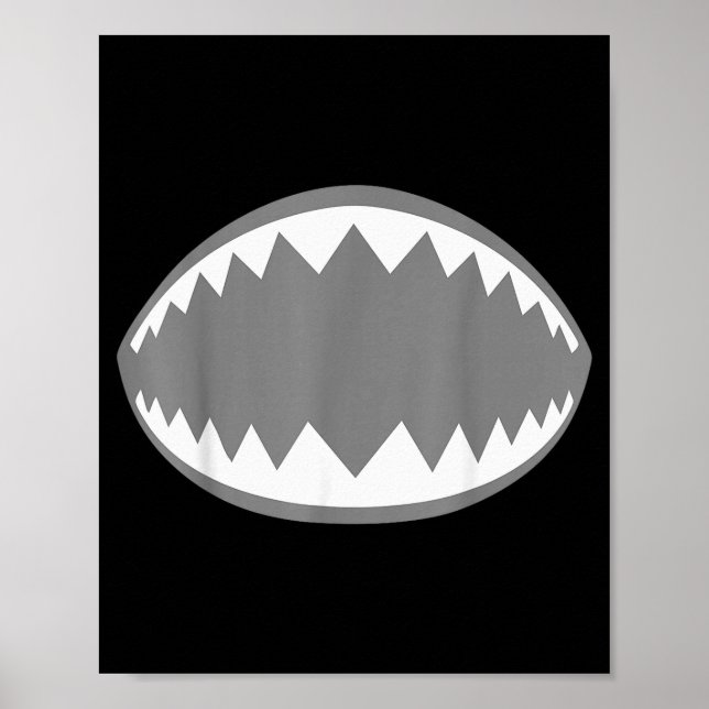 Shark Jaw Shirt Adult Kids Men Women Shark Mouth C Poster (Front)