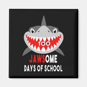 Shark Jawesome 100 Days School Cute Fun Gift Outfi Magnet