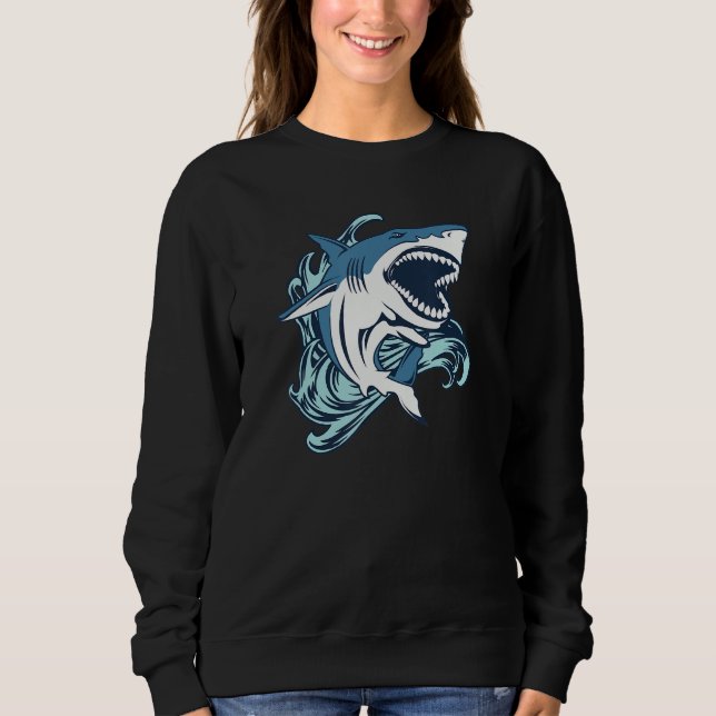 Shark Jumping Out Of Water Sweatshirt (Front)