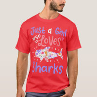 Shark Just A Girl Who Loves Sharks Gift Tank Top