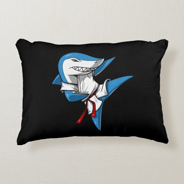 Shark Karate Decorative Cushion (Front)
