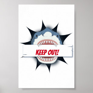 Shark Keep Out Sign
