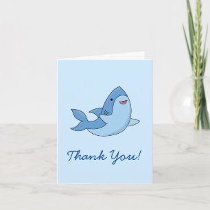 Shark Kid Cute Kawaii Thank You Stationary Cards