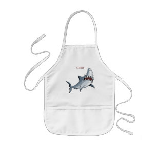 Shark kids apron. Personalized name. Apron