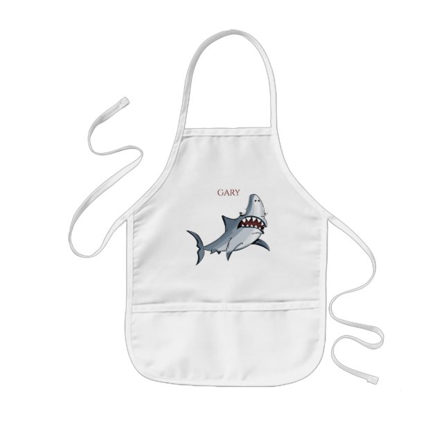 Shark kids apron. Personalized name. Apron (Front)