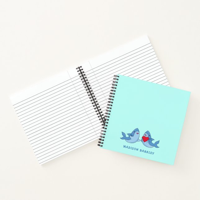Shark Kid's Cute Kawaii Notebook (Inside)