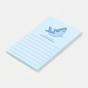 Shark Kid's Cute Kawaii Post-it Notes