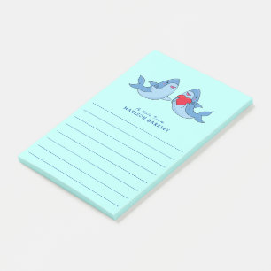 Shark Kid's Cute Kawaii Post-it Notes