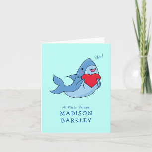 Shark Kids Cute Note Card