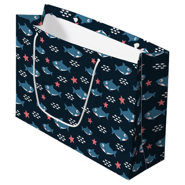 Shark Large Gift Bag (Front Angled)