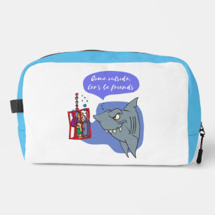 shark, let's be friends dopp kit