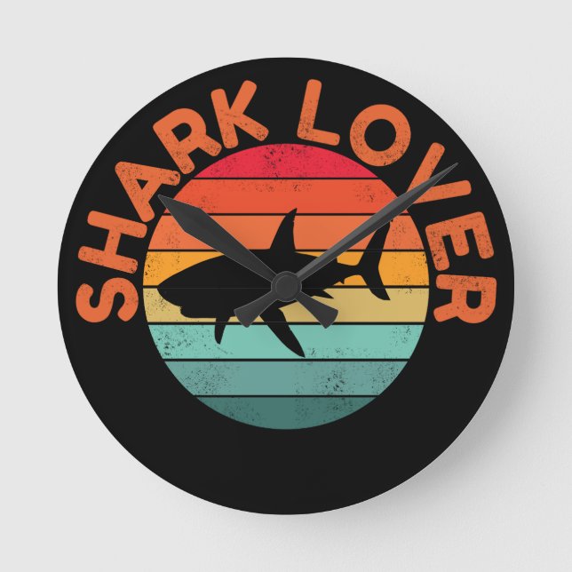 SHARK LOVER ROUND CLOCK (Front)