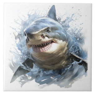 Shark Lovers Ceramic Tile