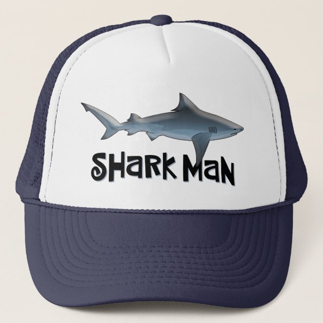 "Shark Man" Trucker Hat (Front)