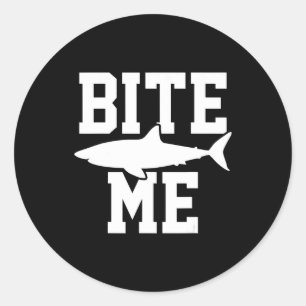 Shark Marine Biology Gift Animal Bite Ocean Classic Round Sticker