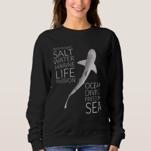 Shark Marine Life Biologist Sea Ocean Man Woman Ki Sweatshirt