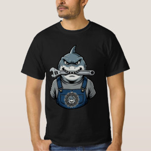Shark Mechanic - Garage Shark Wrench Attack Tee