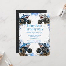Shark Monster Truck Birthday Bash
