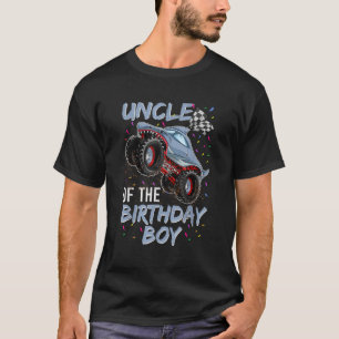 Shark Monster Trucks For Men Uncle Of Birthday Boy T-Shirt
