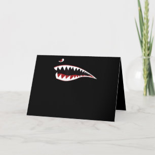 Shark Mouth Art Symbol - Gift For Shark Lover Holiday Card
