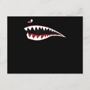 Shark Mouth Art Symbol - Gift For Shark Lover Invitation Postcard