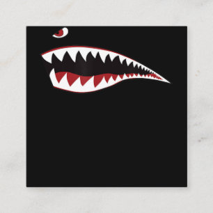 Shark Mouth Art Symbol - Gift For Shark Lover Square Business Card