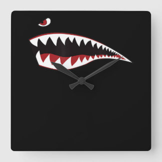 Shark Mouth Art Symbol - Gift For Shark Lover Square Wall Clock