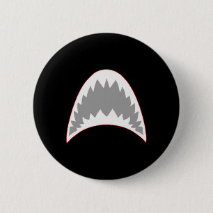 Shark Mouth Jaw Lazy Easy Costume For Halloween Pa 6 Cm Round Badge