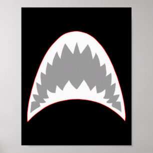 Shark Mouth Jaw Lazy Easy Costume For Halloween Pa Poster