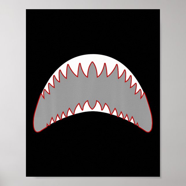 Shark Mouth Jaw Lazy Easy Costume For Halloween Pa Poster (Front)