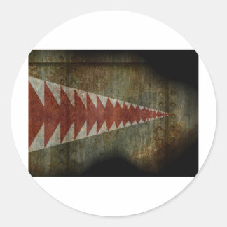 shark mouth texture classic round sticker