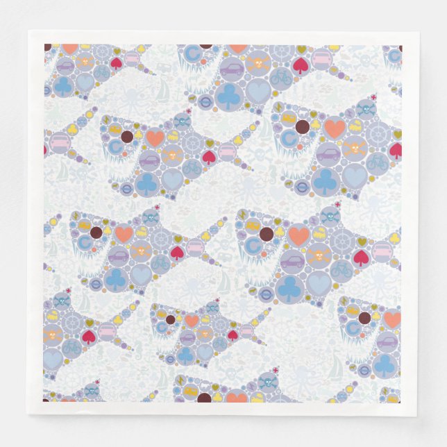 Shark napkins (Front)