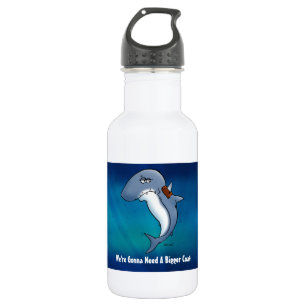 Shark Needs A Bigger Coat Funny Cartoon 532 Ml Water Bottle