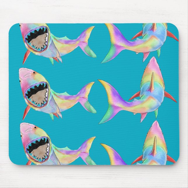 Shark ocean art  mouse pad (Front)