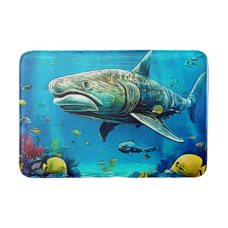 Shark Ocean Predator Art Bath Mat